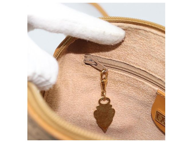 Borsa a Spalla GUCCI Micro GG in PVC e Pelle Beige Oro 007 115 0093 Auth ar14097 - vista 20