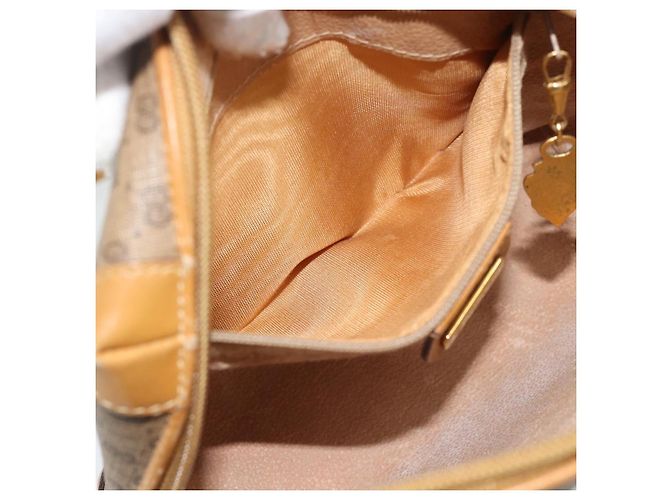 Borsa a Spalla GUCCI Micro GG in PVC e Pelle Beige Oro 007 115 0093 Auth ar14097 - vista 21