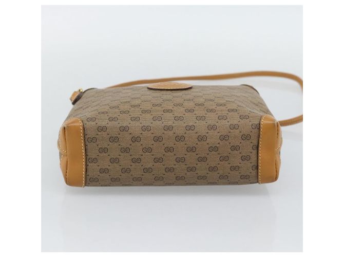 Borsa a Spalla GUCCI Micro GG in PVC e Pelle Beige Oro 007 115 0093 Auth ar14097 - vista 5