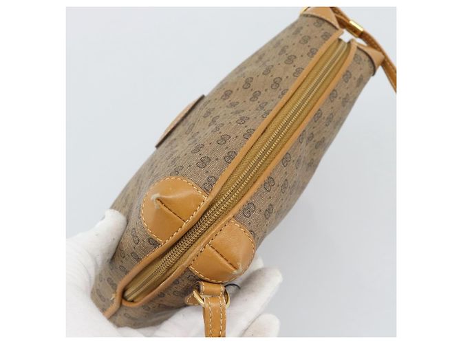 Borsa a Spalla GUCCI Micro GG in PVC e Pelle Beige Oro 007 115 0093 Auth ar14097 - vista 6