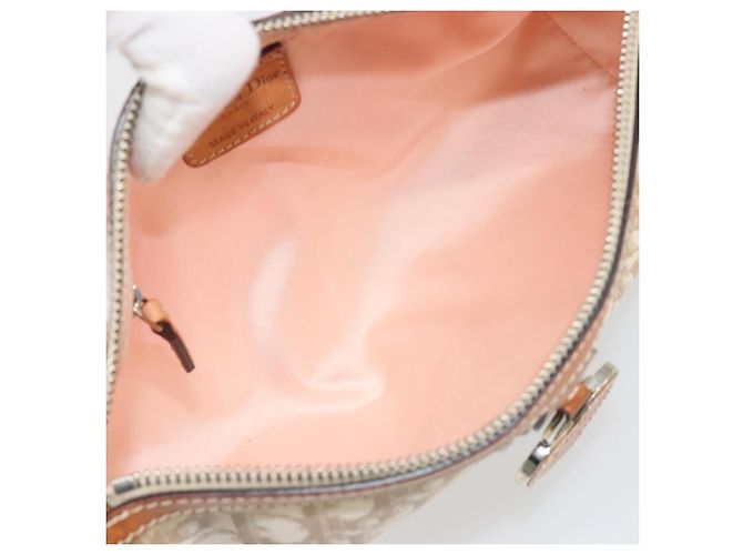 Borsa a tracolla Christian Dior Trotter Canvas Romantic PVC Avorio Argento Auth 190263A Crudo - vista 10