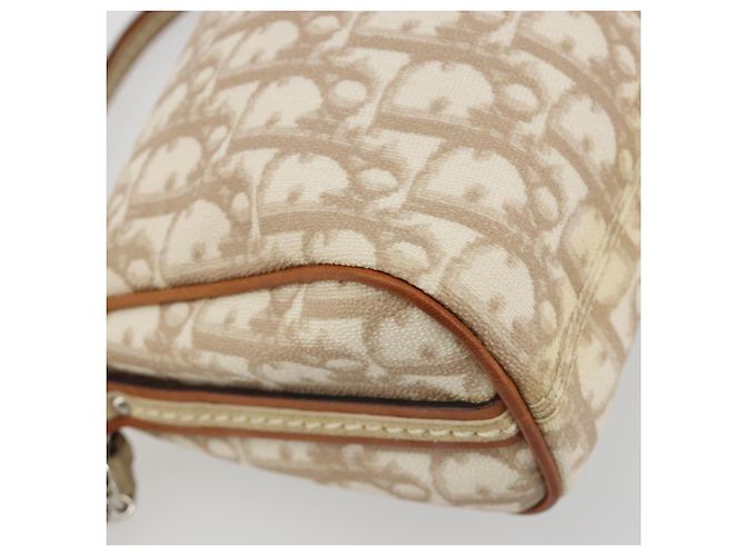 Borsa a tracolla Christian Dior Trotter Canvas Romantic PVC Avorio Argento Auth 190263A Crudo - vista 17