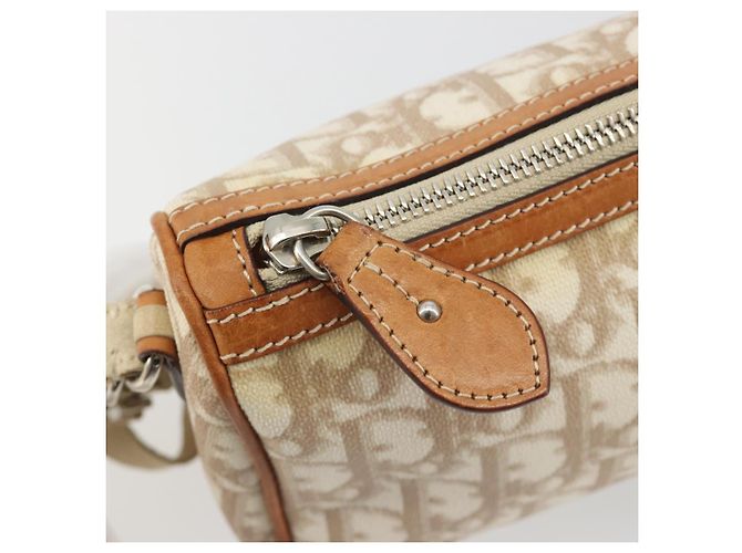 Borsa a tracolla Christian Dior Trotter Canvas Romantic PVC Avorio Argento Auth 190263A Crudo - vista 19