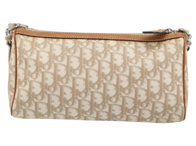 Borsa a tracolla Christian Dior Trotter Canvas Romantic PVC Avorio Argento Auth 190263A Crudo - vista 2