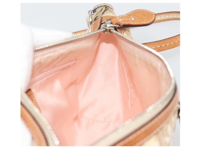 Borsa a tracolla Christian Dior Trotter Canvas Romantic PVC Avorio Argento Auth 190263A Crudo - vista 20