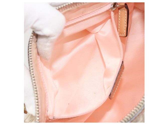 Borsa a tracolla Christian Dior Trotter Canvas Romantic PVC Avorio Argento Auth 190263A Crudo - vista 23