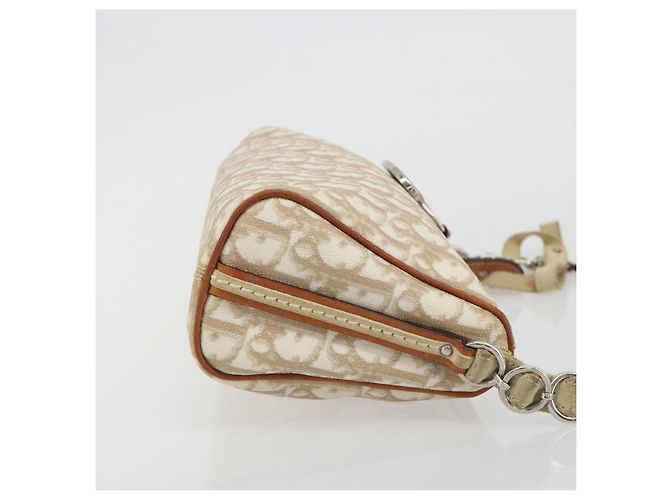 Borsa a tracolla Christian Dior Trotter Canvas Romantic PVC Avorio Argento Auth 190263A Crudo - vista 3