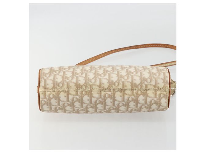 Borsa a tracolla Christian Dior Trotter Canvas Romantic PVC Avorio Argento Auth 190263A Crudo - vista 5