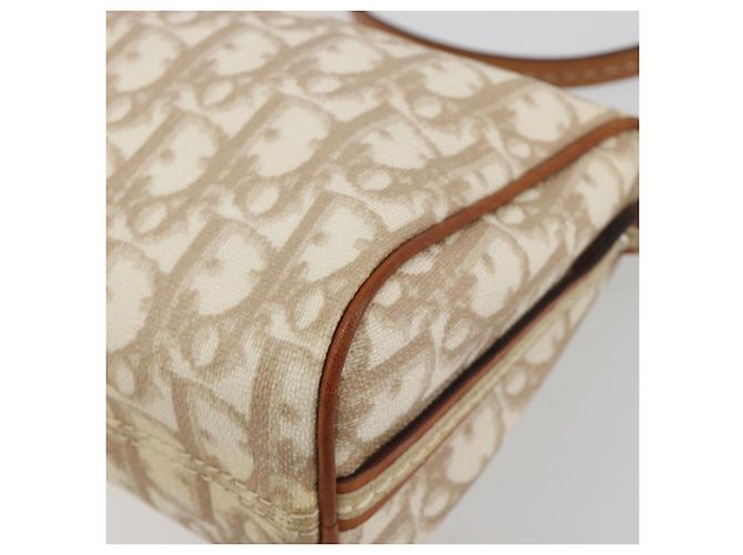 Borsa a tracolla Christian Dior Trotter Canvas Romantic PVC Avorio Argento Auth 190263A Crudo - vista 8