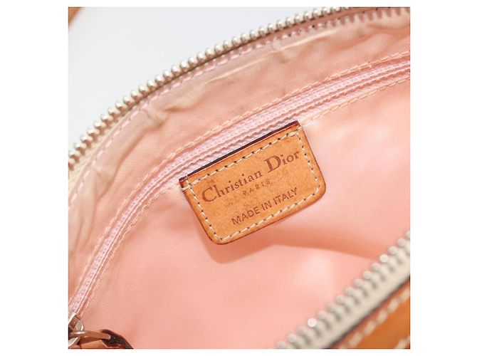 Borsa a tracolla Christian Dior Trotter Canvas Romantic PVC Avorio Argento Auth 190263A Crudo - vista 9