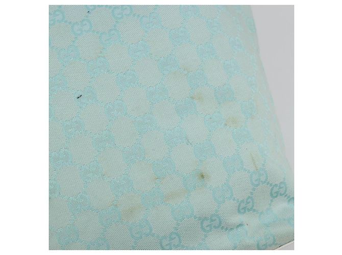 Borsa Tote GUCCI GG Canvas Azzurro chiaro Oro 002 1098 Auth hk3997 D'oro Blu chiaro - vista 10