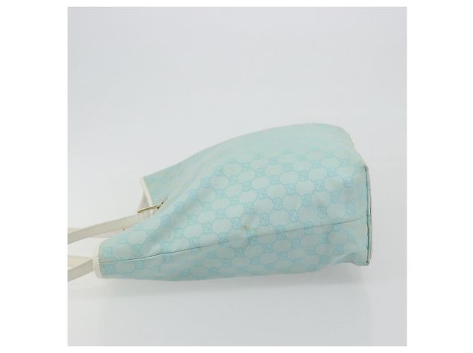 Borsa Tote GUCCI GG Canvas Azzurro chiaro Oro 002 1098 Auth hk3997 D'oro Blu chiaro - vista 4