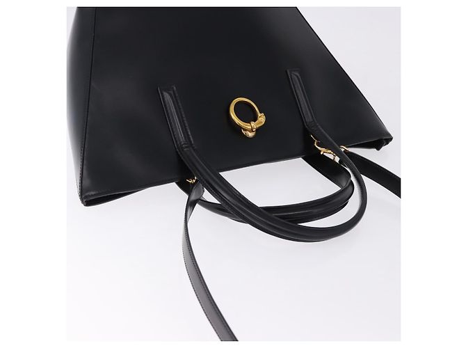 Borsa CARTIER PANTHERE in pelle 2way Nero Oro Auth 194562V D'oro - vista 6