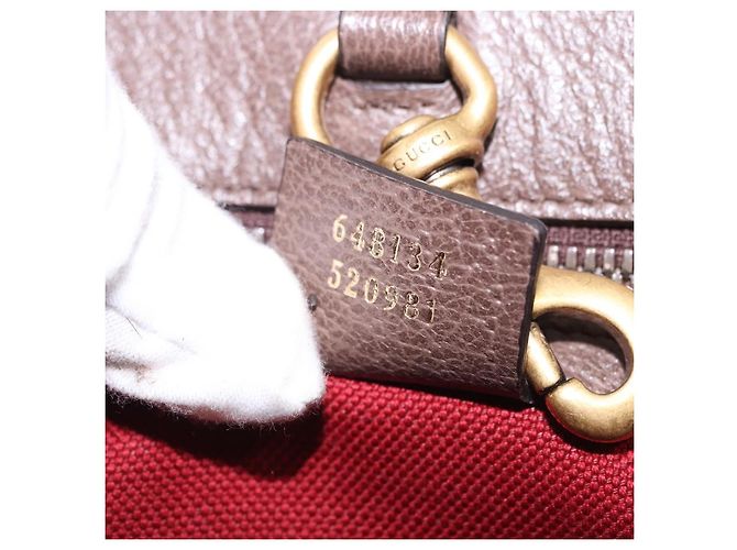 GUCCI GG Supreme Donald duck Hand Bag PVC 2way Beige Oro 648134 Auth BA14327M Dorado - vista 11
