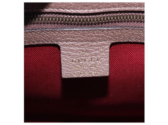 GUCCI GG Supreme Donald duck Hand Bag PVC 2way Beige Oro 648134 Auth BA14327M Dorado - vista 21