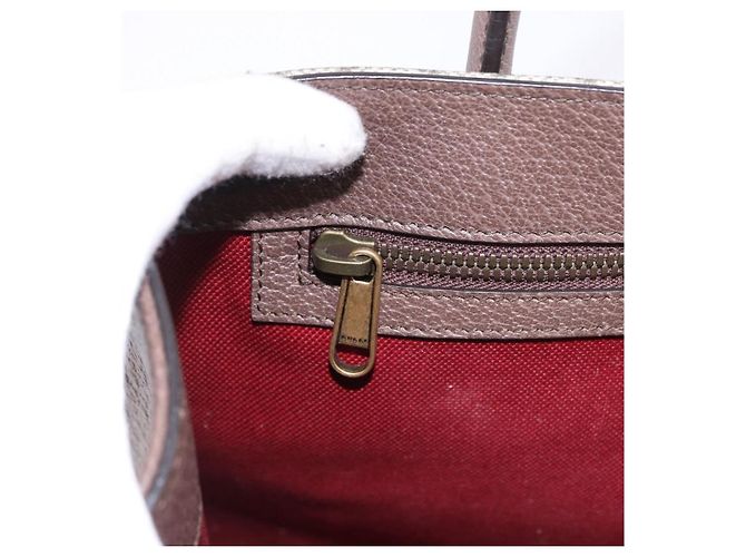 GUCCI GG Supreme Donald duck Hand Bag PVC 2way Beige Oro 648134 Auth BA14327M Dorado - vista 26