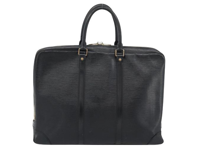 LOUIS VUITTON Epi Porte Documents Voyage Business Bag Black M40321 Auth 194561 Nero - vista 2