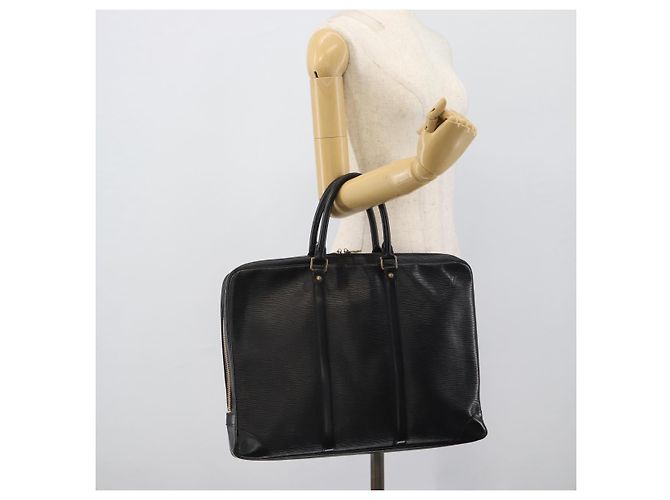 LOUIS VUITTON Epi Porte Documents Voyage Business Bag Black M40321 Auth 194561 Nero - vista 26