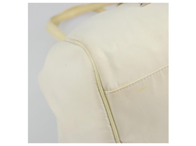 Christian Dior Handtasche Nylon Weiß Silber Authentisch ep15448 - Ansicht 14