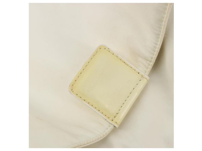 Christian Dior Handtasche Nylon Weiß Silber Authentisch ep15448 - Ansicht 18