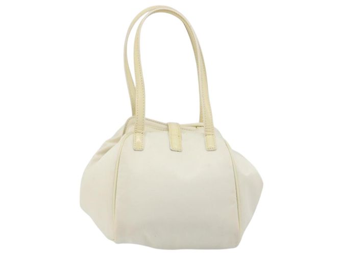 Christian Dior Handtasche Nylon Weiß Silber Authentisch ep15448 - Ansicht 2