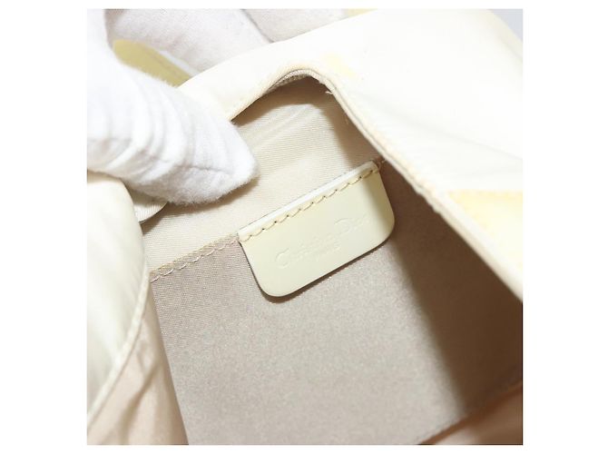 Christian Dior Handtasche Nylon Weiß Silber Authentisch ep15448 - Ansicht 23