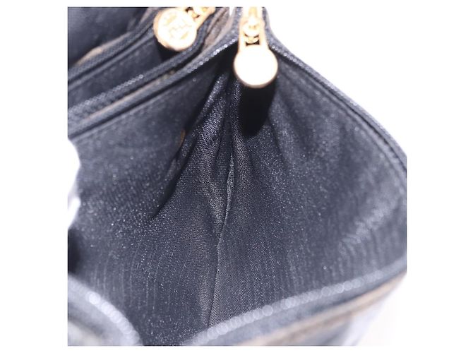 Pequin Borsa a Spalla FENDI Pecan Canvas PVC Nero Marrone Auth kk691 - vista 23