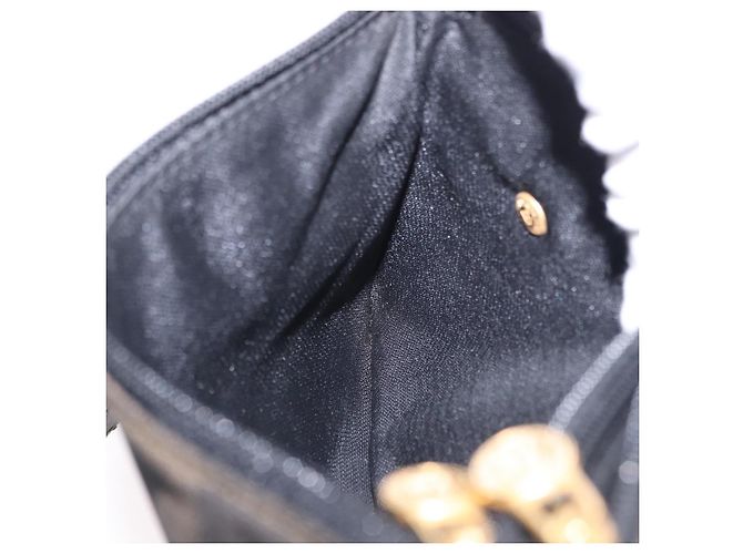 Pequin Borsa a Spalla FENDI Pecan Canvas PVC Nero Marrone Auth kk691 - vista 24