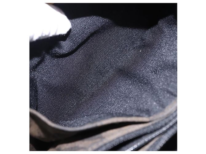 Pequin Borsa a Spalla FENDI Pecan Canvas PVC Nero Marrone Auth kk691 - vista 25