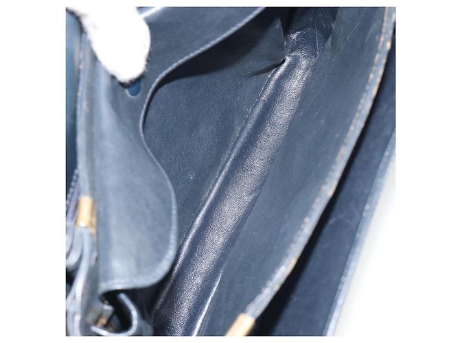 Céline Borsa a tracolla CELINE C Sulky Canvas Navy Gold Tone Auth ep15449 Blu navy - vista 11