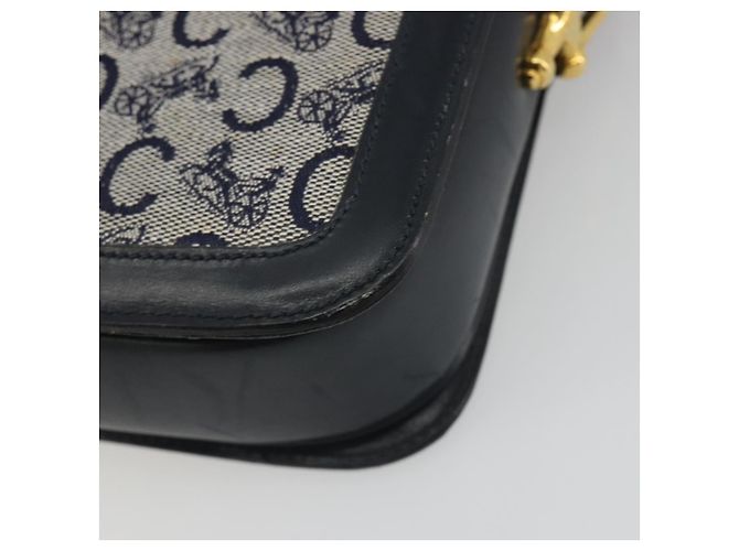 Céline Borsa a tracolla CELINE C Sulky Canvas Navy Gold Tone Auth ep15449 Blu navy - vista 15