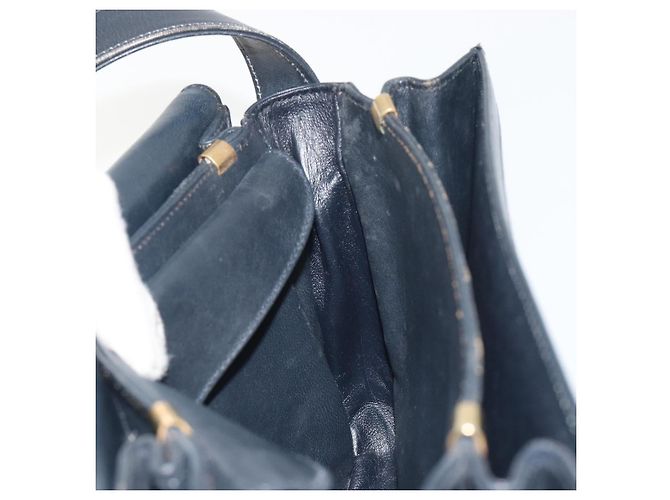 Céline Borsa a tracolla CELINE C Sulky Canvas Navy Gold Tone Auth ep15449 Blu navy - vista 19