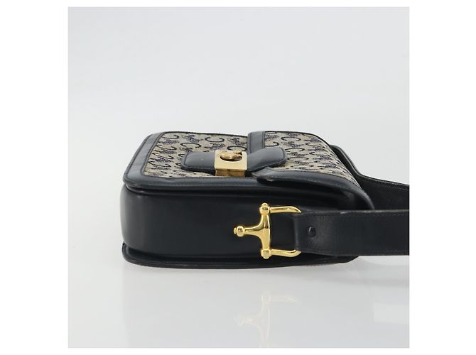 Céline Borsa a tracolla CELINE C Sulky Canvas Navy Gold Tone Auth ep15449 Blu navy - vista 3