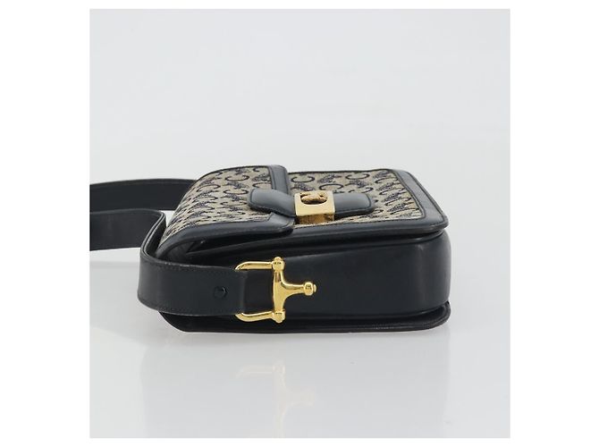 Céline Borsa a tracolla CELINE C Sulky Canvas Navy Gold Tone Auth ep15449 Blu navy - vista 4