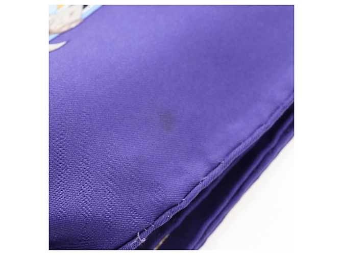 Hermès Carré 90 Sciarpa « TROPIQUES » Seta Blu Auth 190320M - vista 14