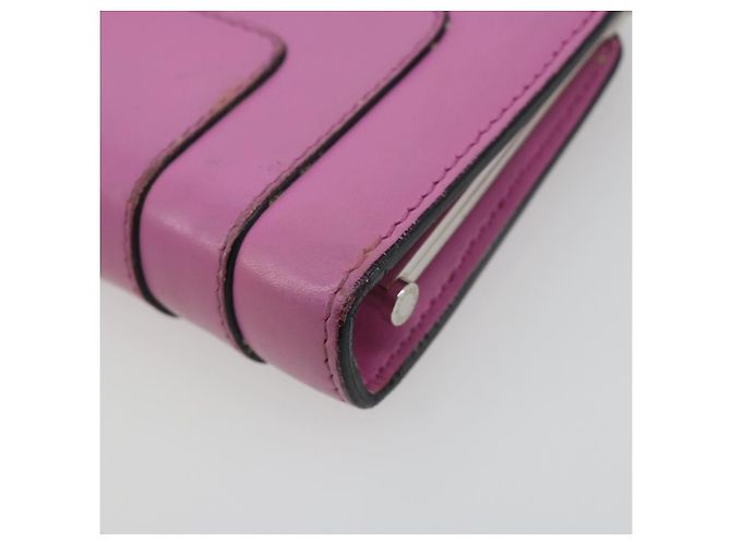 Bulgari Monedero BVLGARI de cuero rosa plata Auth bs36286 - vista 15
