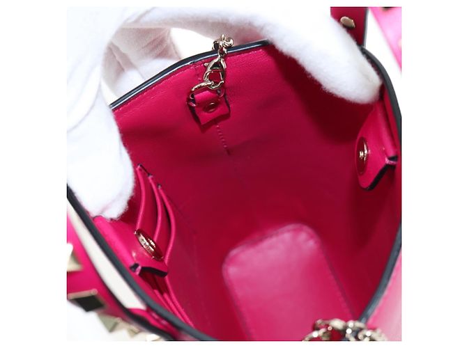 Borsa VALENTINO in pelle 2way Rosa Tonalità Oro Auth ki6698V - vista 21