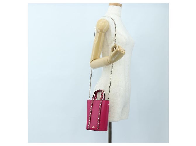 Borsa VALENTINO in pelle 2way Rosa Tonalità Oro Auth ki6698V - vista 23