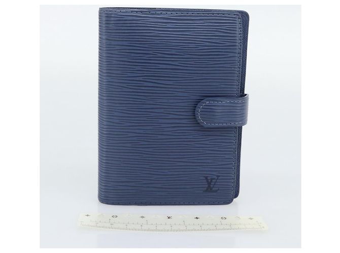LOUIS VUITTON Epi Day Planner Cover Blue R20055 LV Auth ar14120 Azul - vista 12