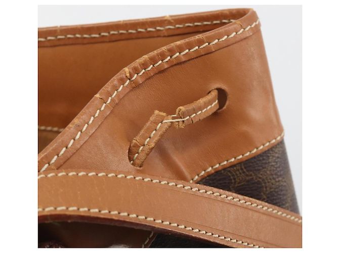 Céline Borsa a tracolla CELINE in tela Macadam PVC Pelle Marrone Oro Auth bs36270 D'oro - vista 10