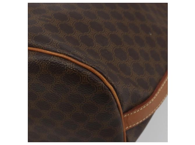 Céline Borsa a tracolla CELINE in tela Macadam PVC Pelle Marrone Oro Auth bs36270 D'oro - vista 15