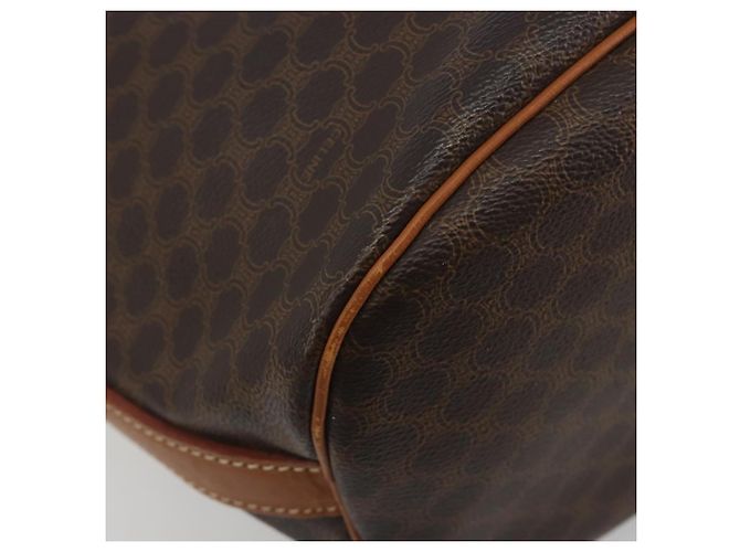 Céline Borsa a tracolla CELINE in tela Macadam PVC Pelle Marrone Oro Auth bs36270 D'oro - vista 18