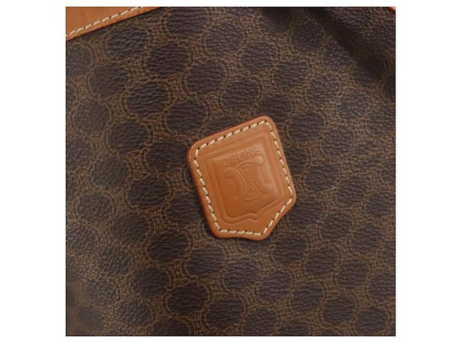 Céline Borsa a tracolla CELINE in tela Macadam PVC Pelle Marrone Oro Auth bs36270 D'oro - vista 21