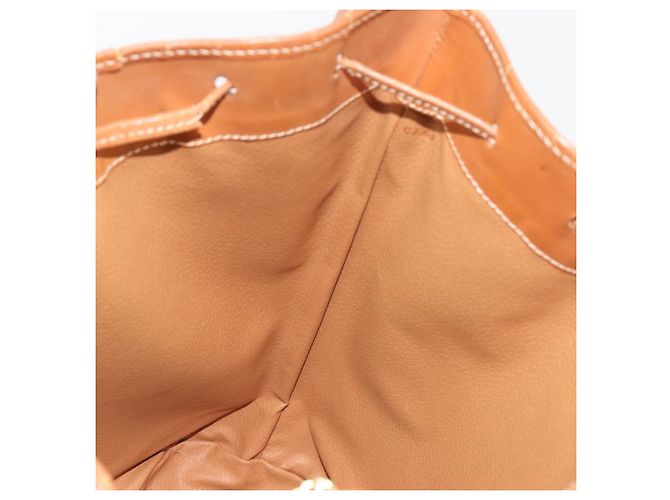 Céline Borsa a tracolla CELINE in tela Macadam PVC Pelle Marrone Oro Auth bs36270 D'oro - vista 22