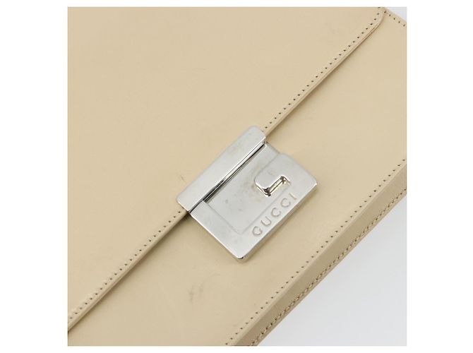Borsa GUCCI in pelle Beige Argento 007 406 0265 Auth 194023 - vista 17