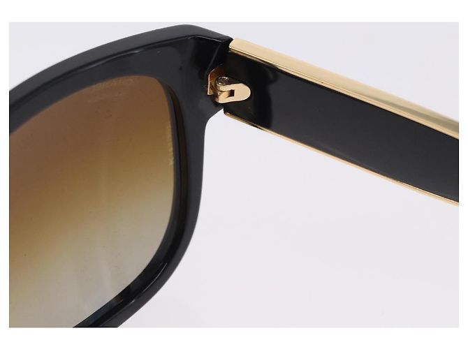 CHANEL Sunglasses Plastic Black Gold Tone CC Auth ka5399 - view 14