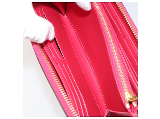 LOUIS VUITTON Vernis Zippy Long Wallet Valentine's Day 2022 M81154 Auth 188500M Rosa - vista 10