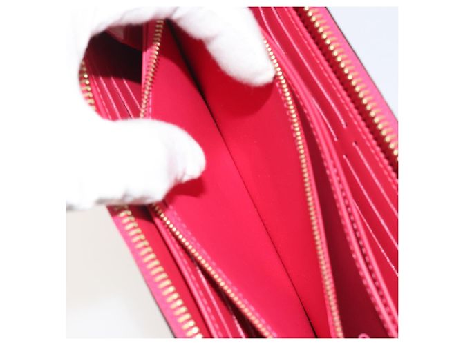 LOUIS VUITTON Vernis Zippy Long Wallet Valentine's Day 2022 M81154 Auth 188500M Rosa - vista 11