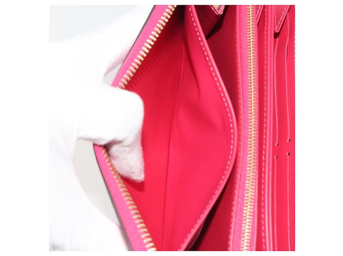 LOUIS VUITTON Vernis Zippy Long Wallet Valentine's Day 2022 M81154 Auth 188500M Rosa - vista 18