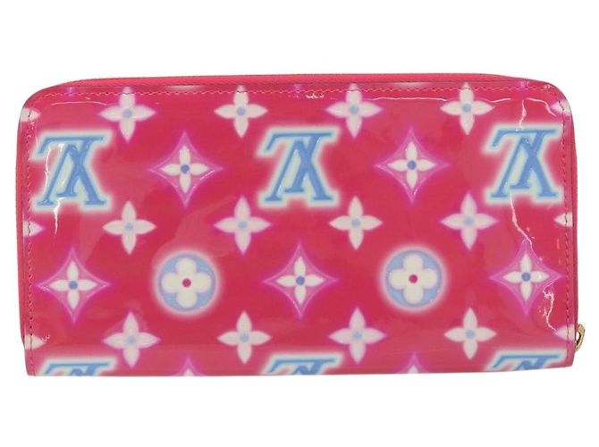 LOUIS VUITTON Vernis Zippy Long Wallet Valentine's Day 2022 M81154 Auth 188500M Rosa - vista 2